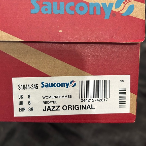 Saucony Women's Jazz Original Low Top Sneakers - Red/ White - Picture 2 of 2